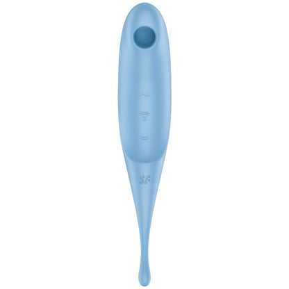 Succhia Clitoride multifunzione Satisfyer Twirling Pro Celeste