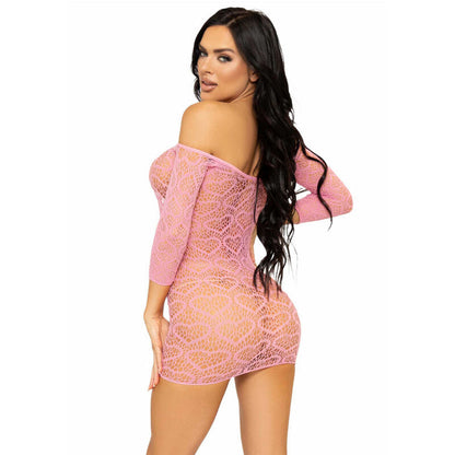 Vestito leg avenue heart net taglia unica - rosa