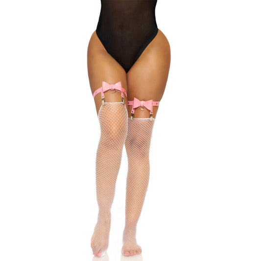 Leg avenue vegan pelle cosciale alta taglia unica - rosa