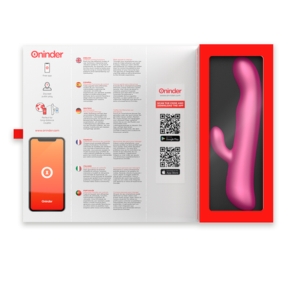 Vibratore Rabbit Oninder Vibration & Rotation Free App Rosa