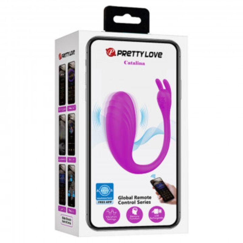Ovetto vibrante Pretty Love Catalina viola con app