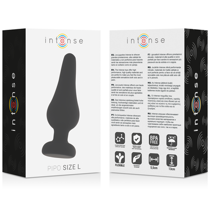 Bouchon anal intense Pipo L silicone noir 13 cm