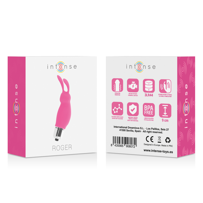 Vibratore rabbit Roger Intense mini bullet pink