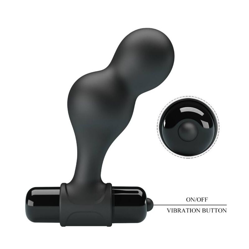 Mr play - plug anal vibrant en silicone noir