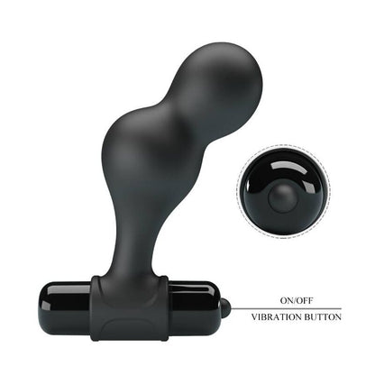 Mr play - plug anal vibrant en silicone noir