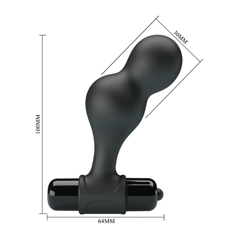 Mr play - plug anal vibrant en silicone noir