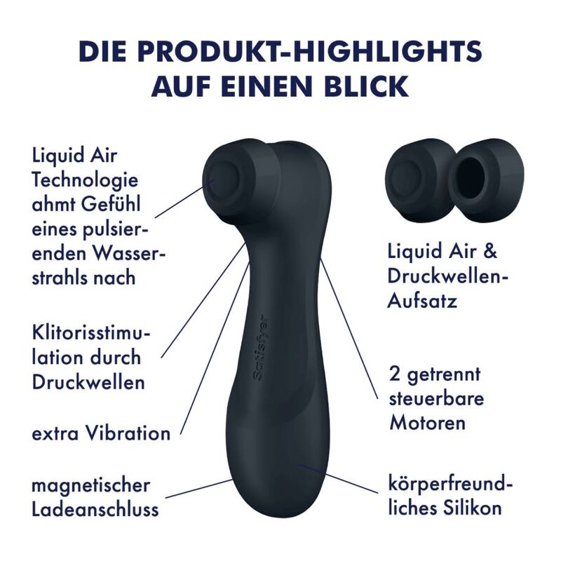 Tête de Clitoris Satisfyer Pro 2 Generation 3 Noir