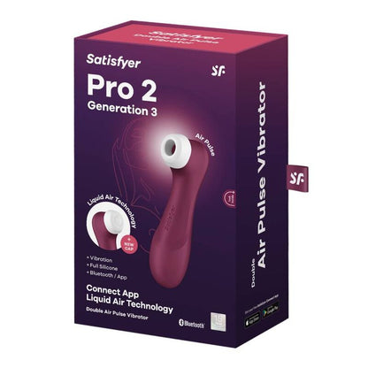 Succhia Clitoris Satisfyer Pro 2 Génération 3 avec application Rouge Bordeau
