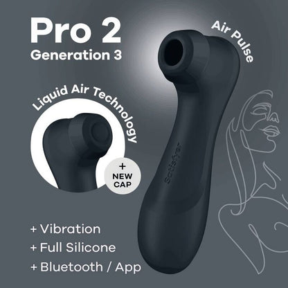 Sucette clitoridienne Satisfyer Pro 2 Génération 3 avec application Noir