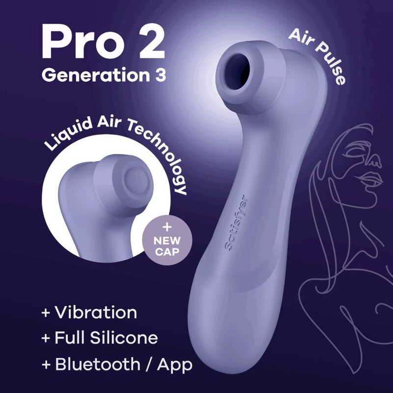 Suce Clitoris Satisfyer Pro 2 Génération 3 avec application Lavande