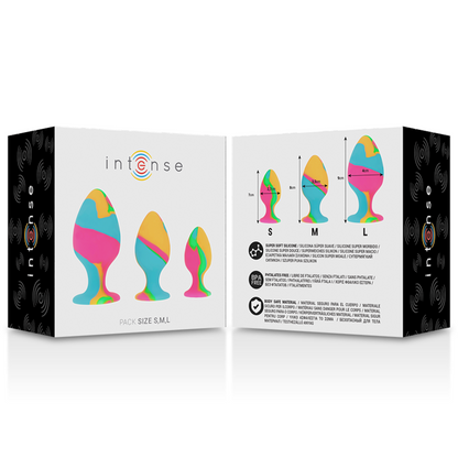 Intense - silicone plug set multicolored