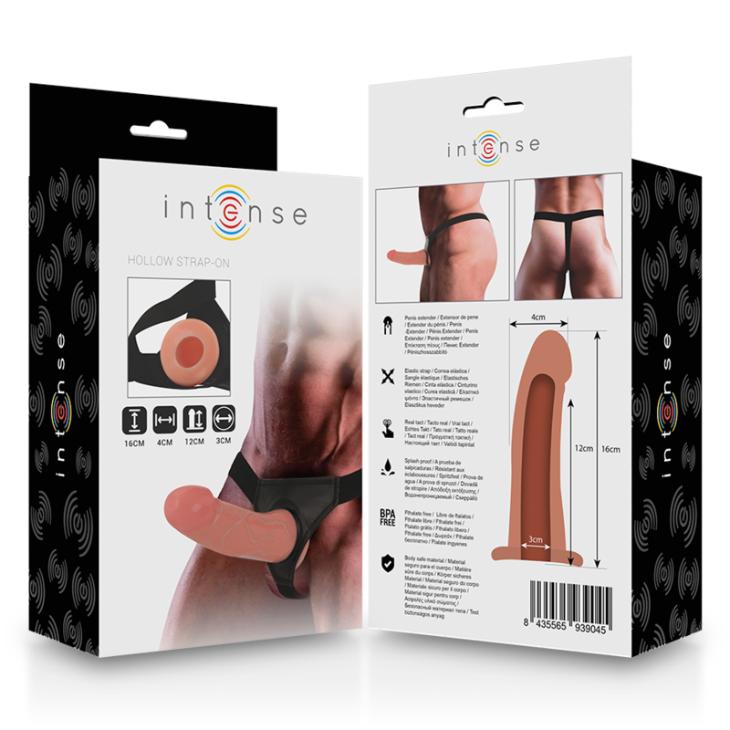 Intense - hollow strap-on extender 16 x 3 cm