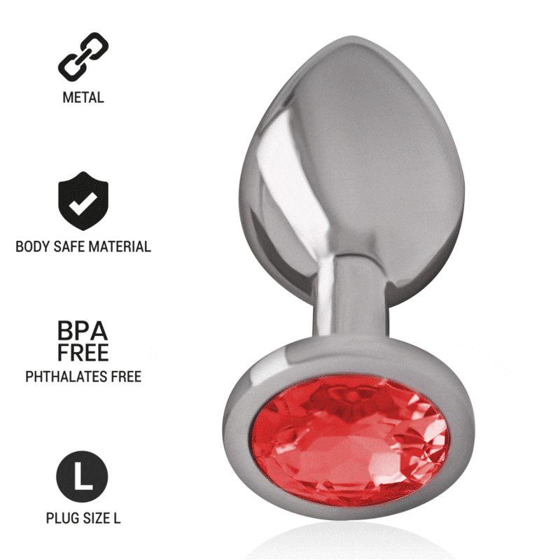 Intense - anal plug metal red size l