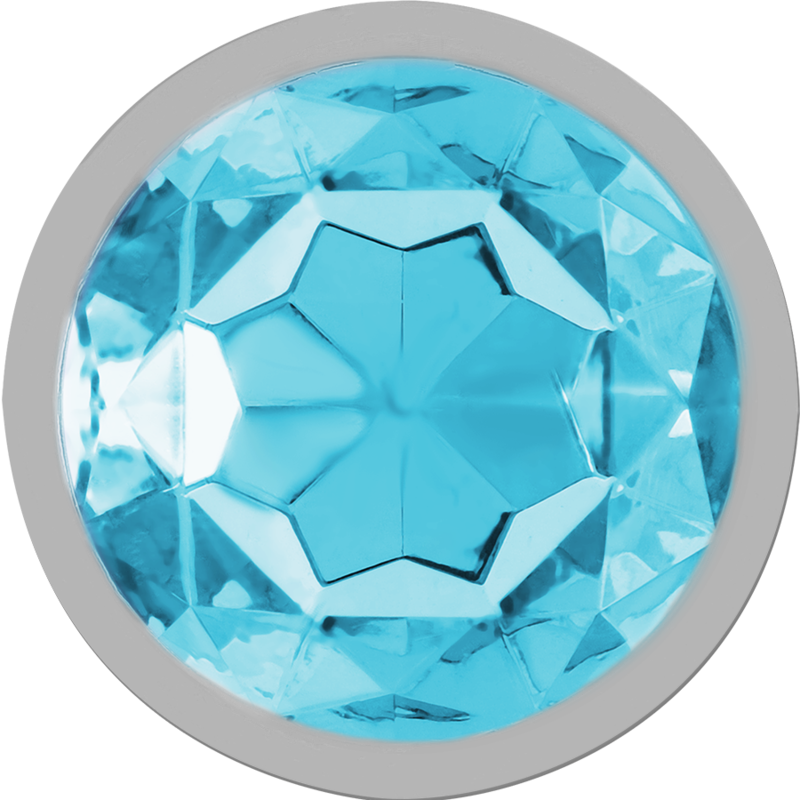Butt Plug Intense in Metallo Alluminio Size L Argento/Celeste