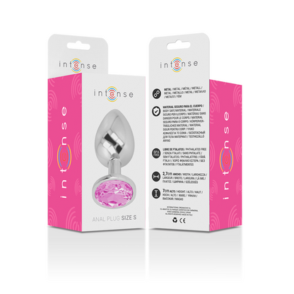 Intense - anal plug metal pink size s