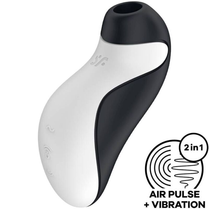 Succhia clitoride con vibrazione Satisfyer Orca bianco/nero