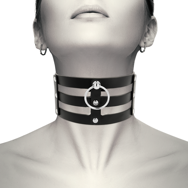 Coquette hand crafted choker vegan leather  - fetish
