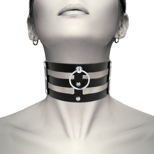 Coquette hand crafted choker vegan leather  - fetish