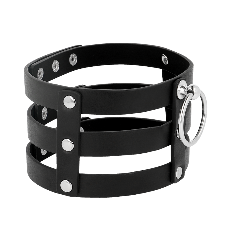 Coquette hand crafted choker vegan leather  - fetish