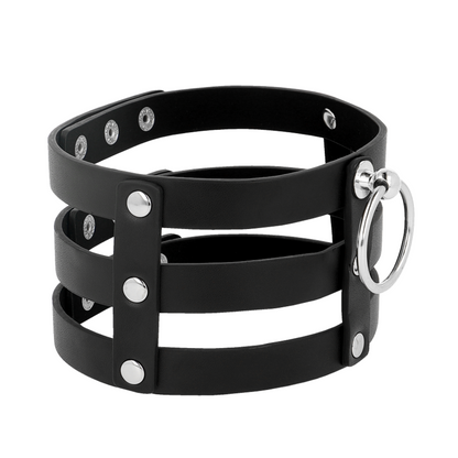 Coquette hand crafted choker vegan leather  - fetish