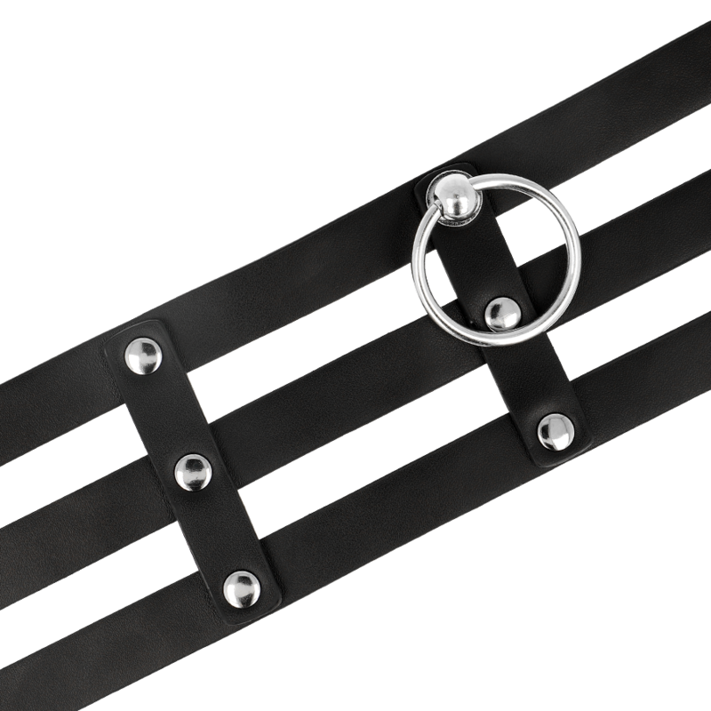 Coquette hand crafted choker vegan leather  - fetish