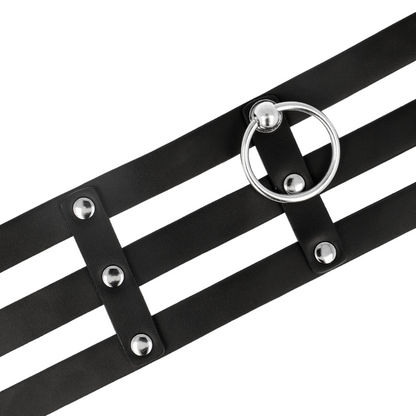 Coquette hand crafted choker vegan leather  - fetish