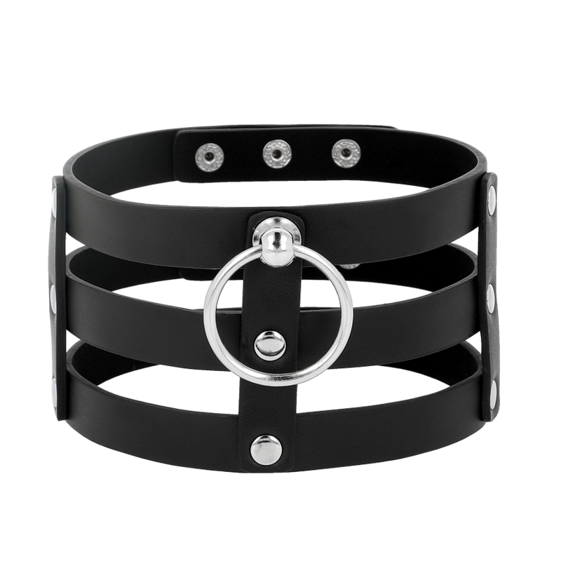 Coquette hand crafted choker vegan leather  - fetish