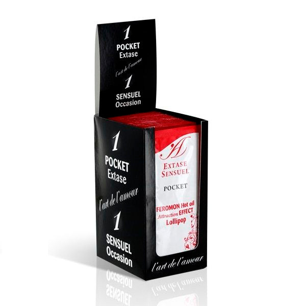 Extase sensual - olio da massaggio ai feromoni effetto calore lollipop 10 ml