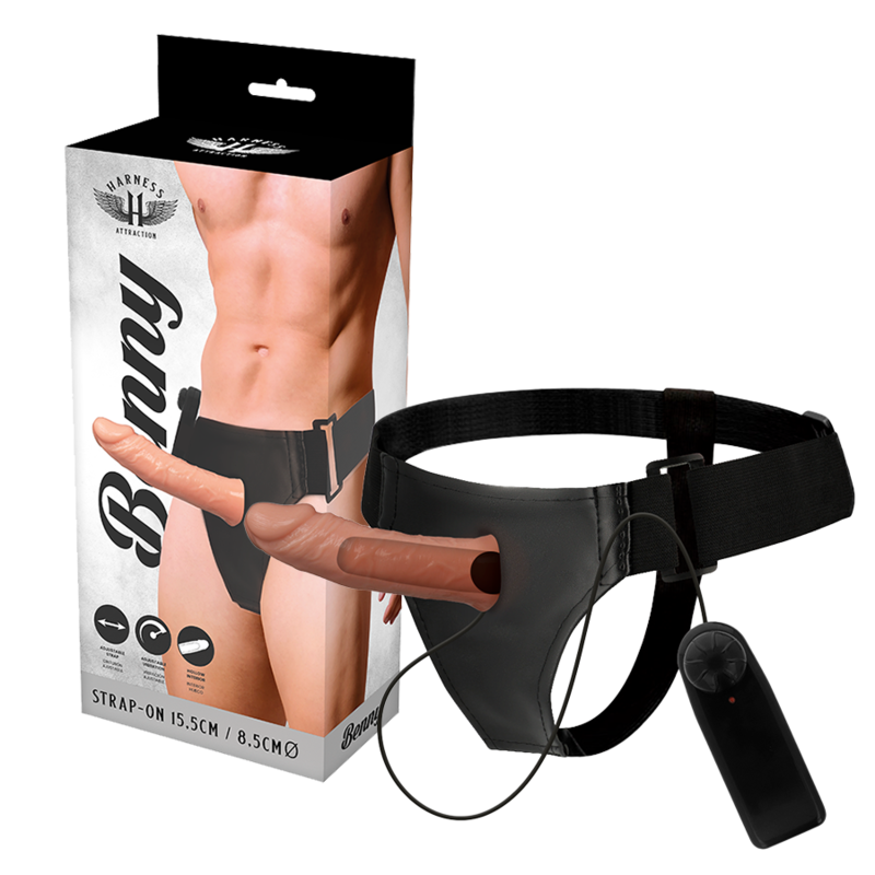 Strap-on dildo Harness attraction benny con vibrazione 15 cm