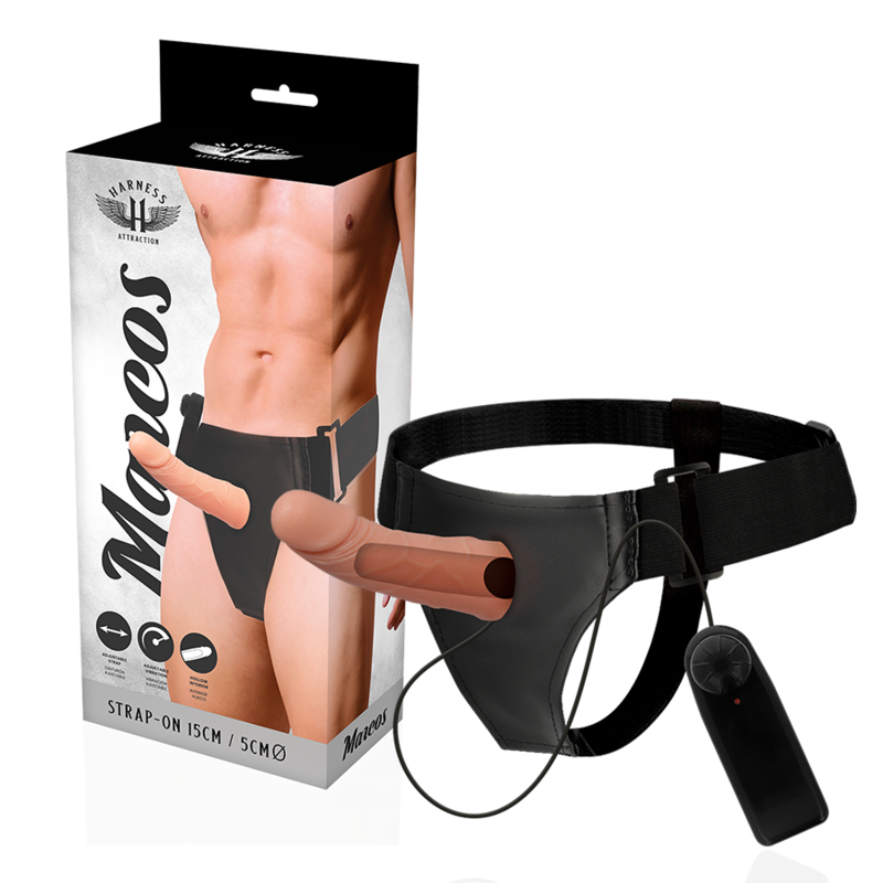 Strap-on dildo Harness attraction Marcos con vibrazione 15 cm