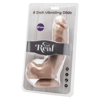 Get real - dildo 20,5 cm con palline vibratore skin