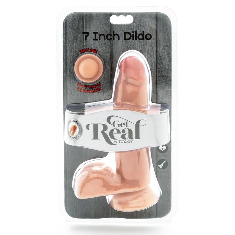 Get real - dildo a doppia densità pelle di 12 cm in pelle