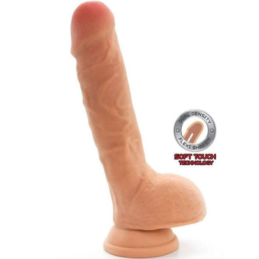 Get real - dildo a doppia densità pelle di 18 cm in pelle