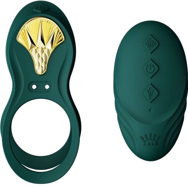 Anelli vibranti stimolazione punto G Zalo bayek verde con telecomando