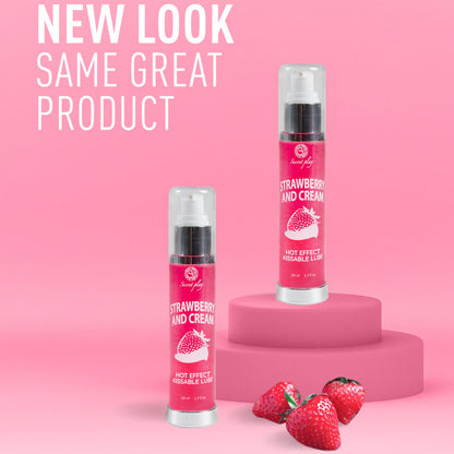 Secretplay lubricante 2-1 efecto calor fresa&nata 50ml