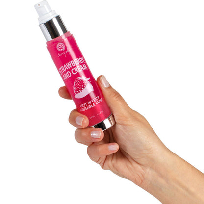Secretplay lubricante 2-1 efecto calor fresa&nata 50ml