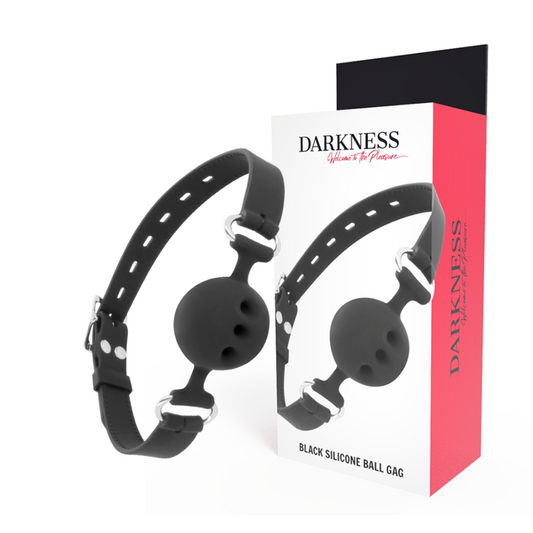 Darkness ball gag in silicone nero