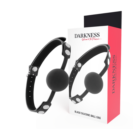 Darkness ball gag in silicone nero
