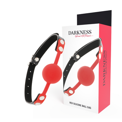 Darkness ball in silicone gag rosso