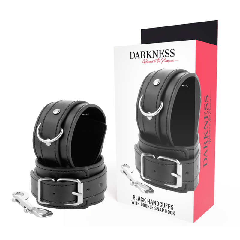 Darkness black polsini regolabili con doppio nastro di rinforzo