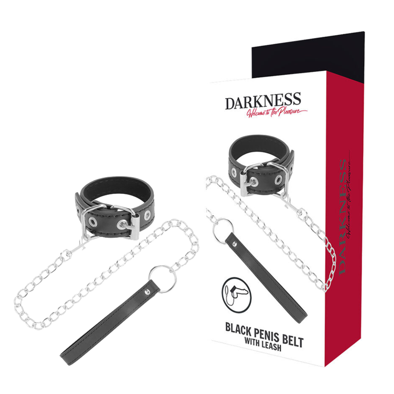 Fetish Darkness Penis Belt in Ecopelle Nera