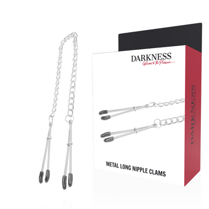 Morsetti a nipplo lungo in metallo darkness