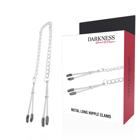 Morsetti a nipplo lungo in metallo darkness
