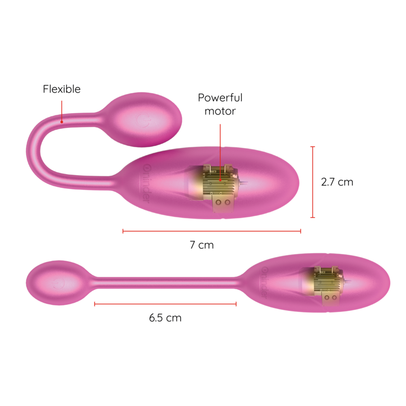 Oninder - denver vibrating egg pink 7 x 2.7 cm free app