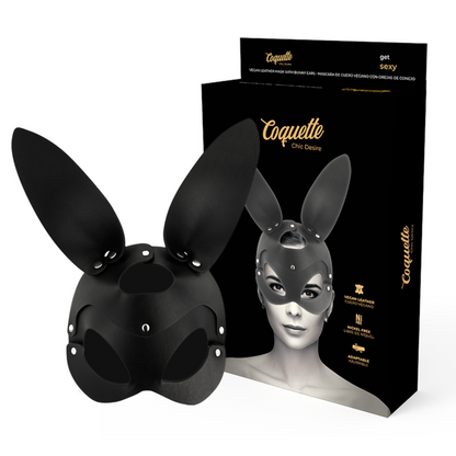 COQUETTE CHIC DESIRE - MASQUE VÉGÉTALIEN EN CUIR AVEC OREILLES DE LAPIN
