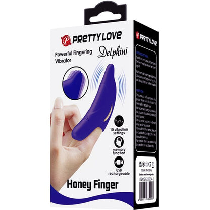 Pretty Love - delphini puissant stimulateur de doigt bleu foncé