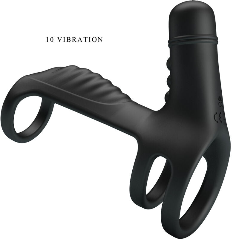 Anello vibrante multifunzione Pretty love vibrating penis sling nero