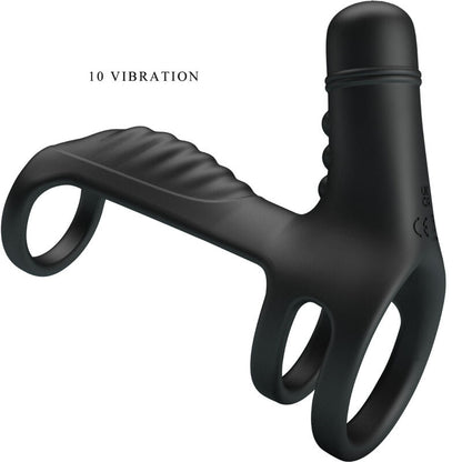 Anello vibrante multifunzione Pretty love vibrating penis sling nero