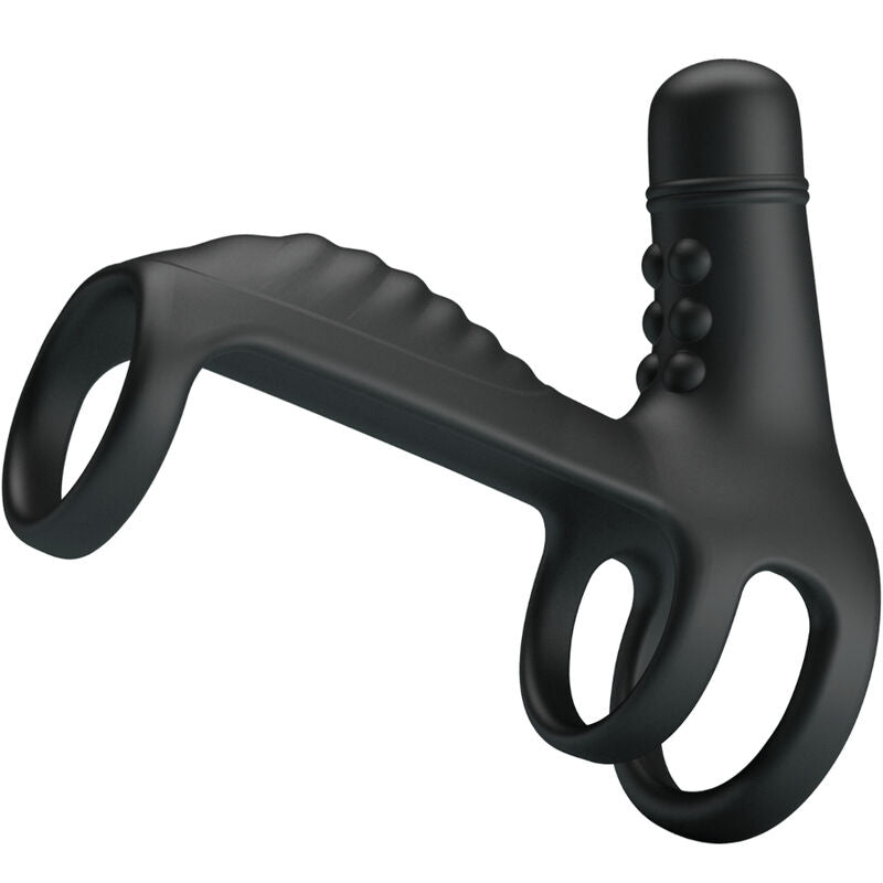 Anello vibrante multifunzione Pretty love vibrating penis sling nero