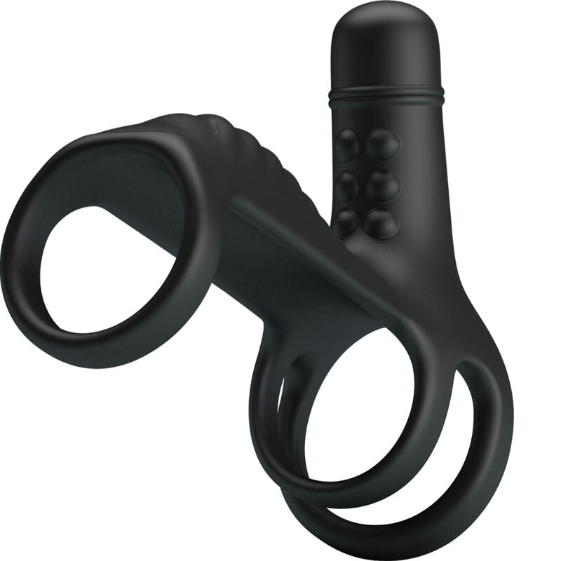 Anello vibrante multifunzione Pretty love vibrating penis sling nero